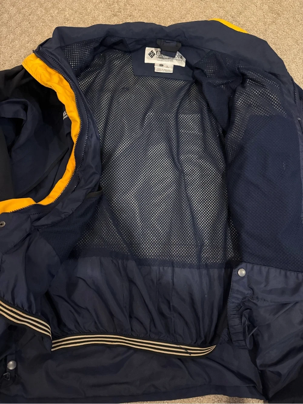 Columbia Titanium Men's Navy & Yellow Jacket